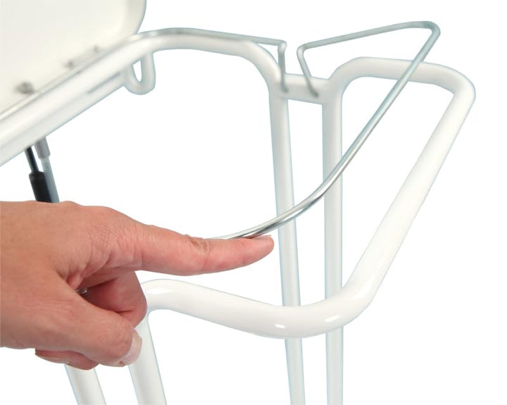 PROREGAL Abfallsackständer mit Deckel und Fusspedal | 40 Liter, HxBxT 60x37x43cm | Weiss, 40 Liter