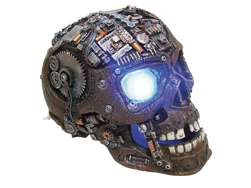 Nobby Aqua Ornaments CYBORG SCHÄDEL mit LED, 20,8 x 13,7 x 15,0 cm, 1 Stück