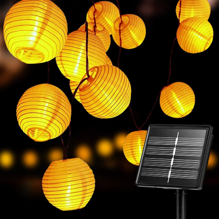 Auting Solar Lichterkette Lampion Aussen,Lampions Aussen Wetterfest 6M 20 LED Laternen Solarlampen f