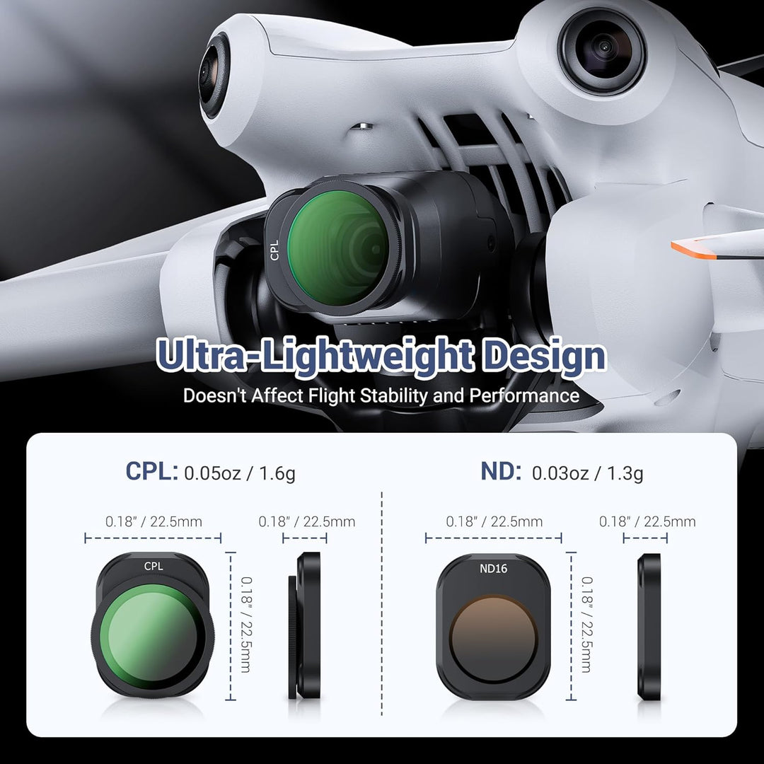 Mini 4 Pro ND CPL Filter Set 8 Teilig,Polfilter ND-Filter für DJI Mini 4 Pro Fly More Combo mit Filt