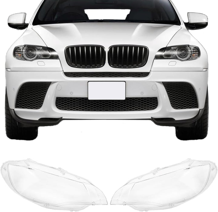 LST Scheinwerferglas Streuscheibe Frontlicht Abdeckung rechts kompatibel mit BMW X6 E71 E72 2007-201