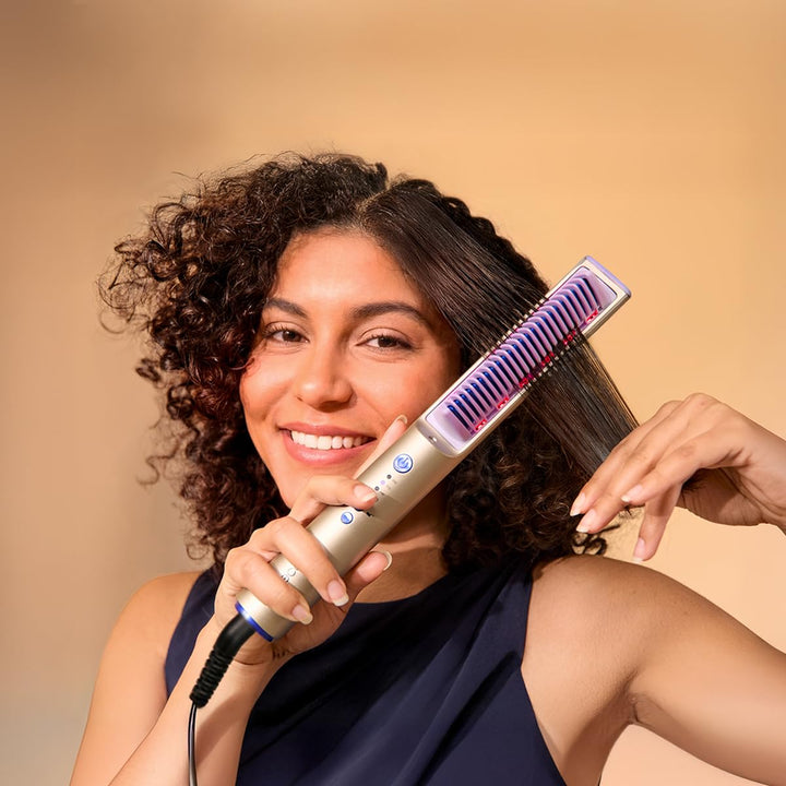 Cecotec Haarglätter Bürste InstantCare Lisse iSphere, Infrarot- und Ionen-Technologie, 3 Temperature