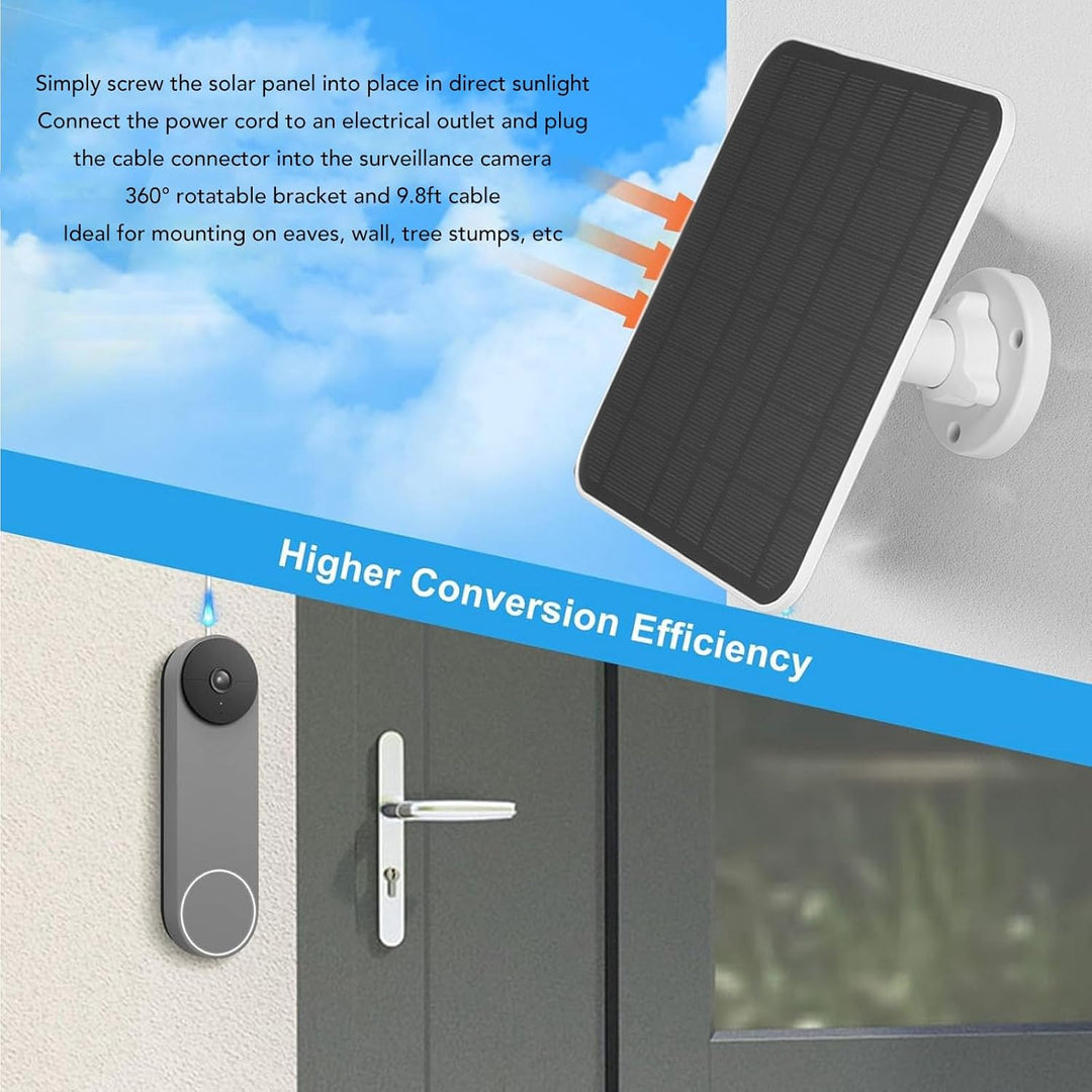 Solar Panel für Sicherheits Kamera für Arlo Pro 3 Pro 4 Pro 5S Ultra Ultra 2 Go 2 Flutlicht Kamera,