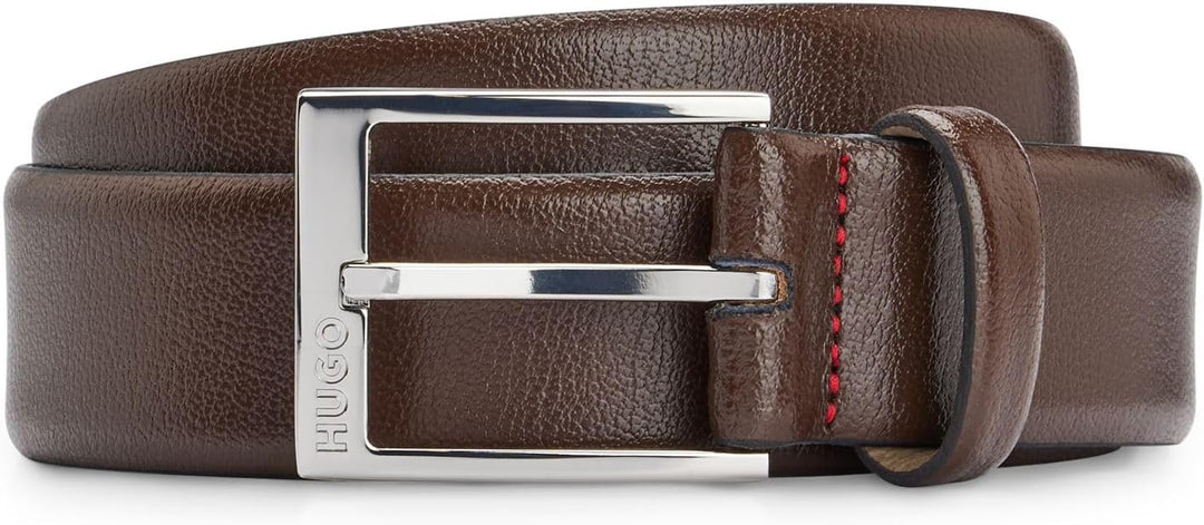 HUGO Gürtel Herren, 100 Braun (Dunkelbraun 202)