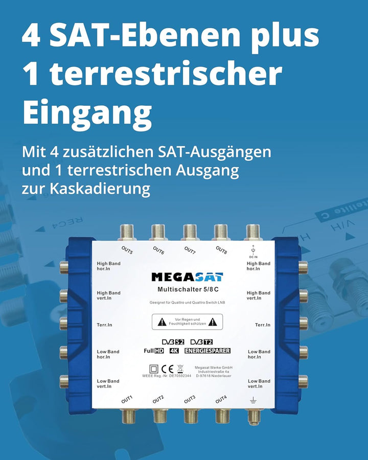 MegaSat 0600189 Multischalter 5/8 C Silber