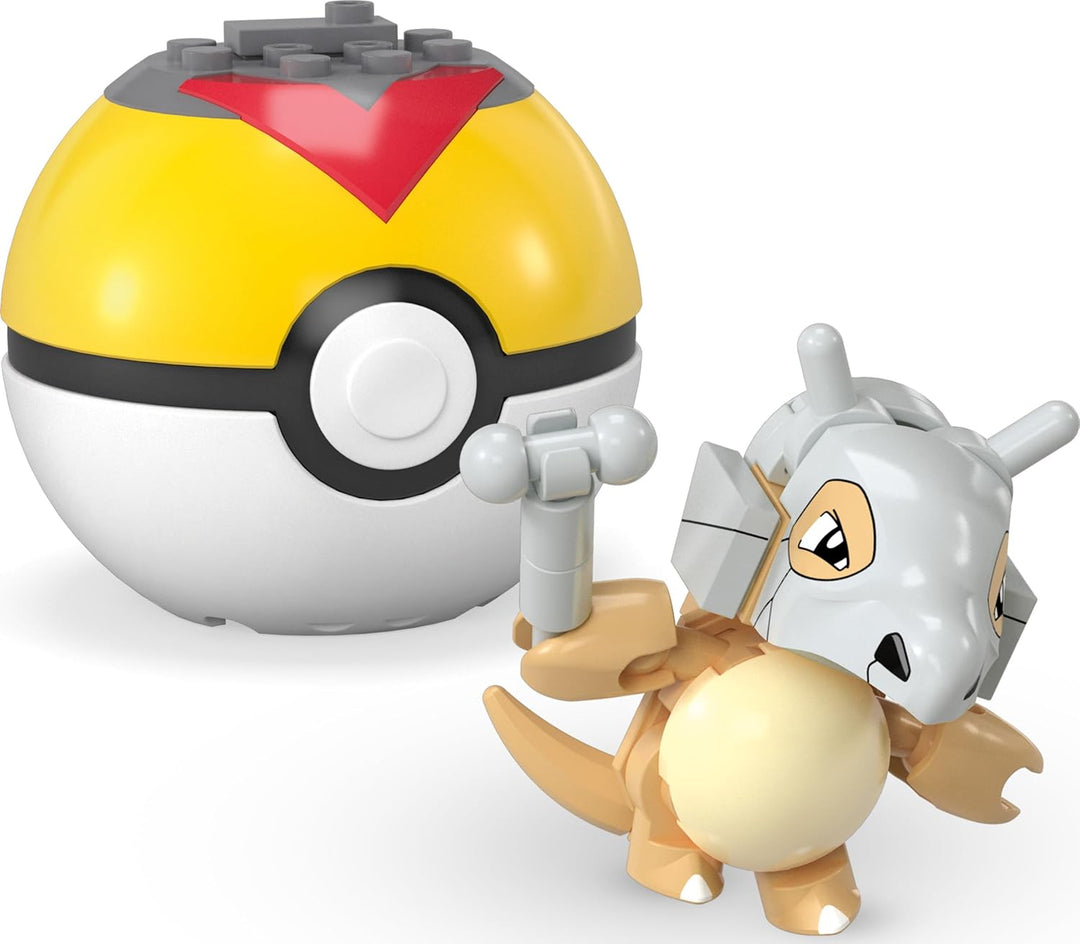 MEGA Pokémon Actionfigur Bauspielzeug-Set, Pokéball 2er-Pack, Schiggy und Tragosso mit 45 Teilen, fü