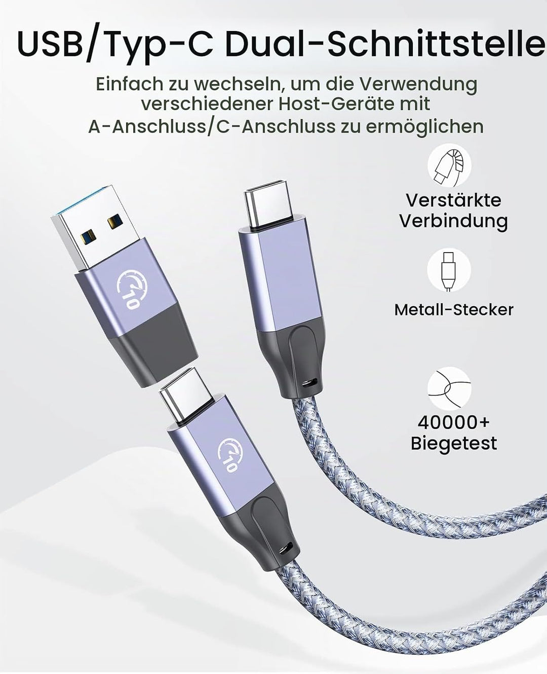 ORICO USB C Hub, 7-Port Aluminium USB Splitter, 5Gbps USB Hub mit 0.5m USB C Kabel und USB A Adapter