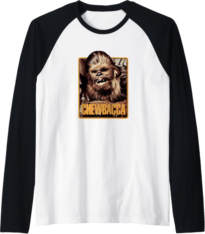 Star Wars Chewbacca Vintage Trading Card Retro Raglan