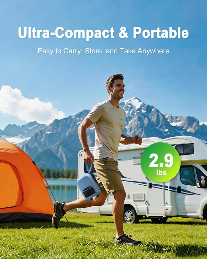 Mojimdo Elektrische SUP Pumpe 20 PSI mit Licht, Kabellos Wiederaufladbar, 5 Modi & Custom Modus, Dua