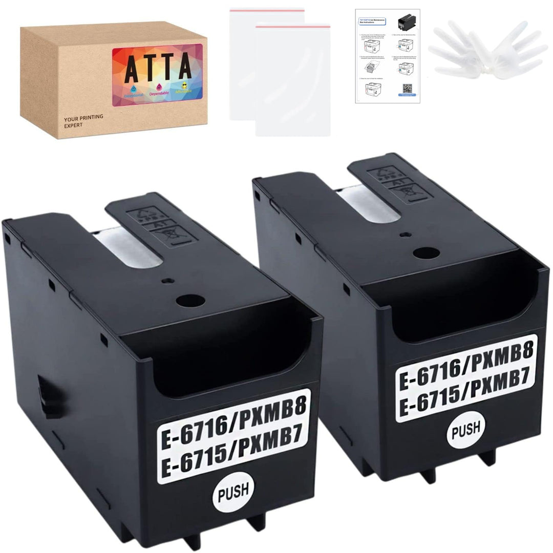ATTA T6715 T6716 Wartungsbox kompatibel mit Epson T6715 T6716 C13T671500 C13T671600 Maintenance Box