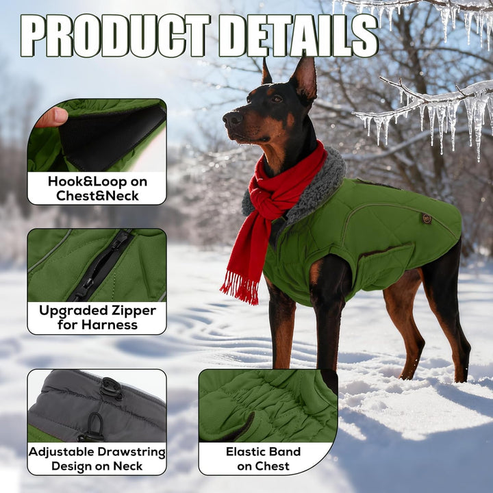 EMUST Hundejacke Winter, Kaltwettermäntel, Weiche Wintermantel für Mittelgrosse Hunde, Winterweste f