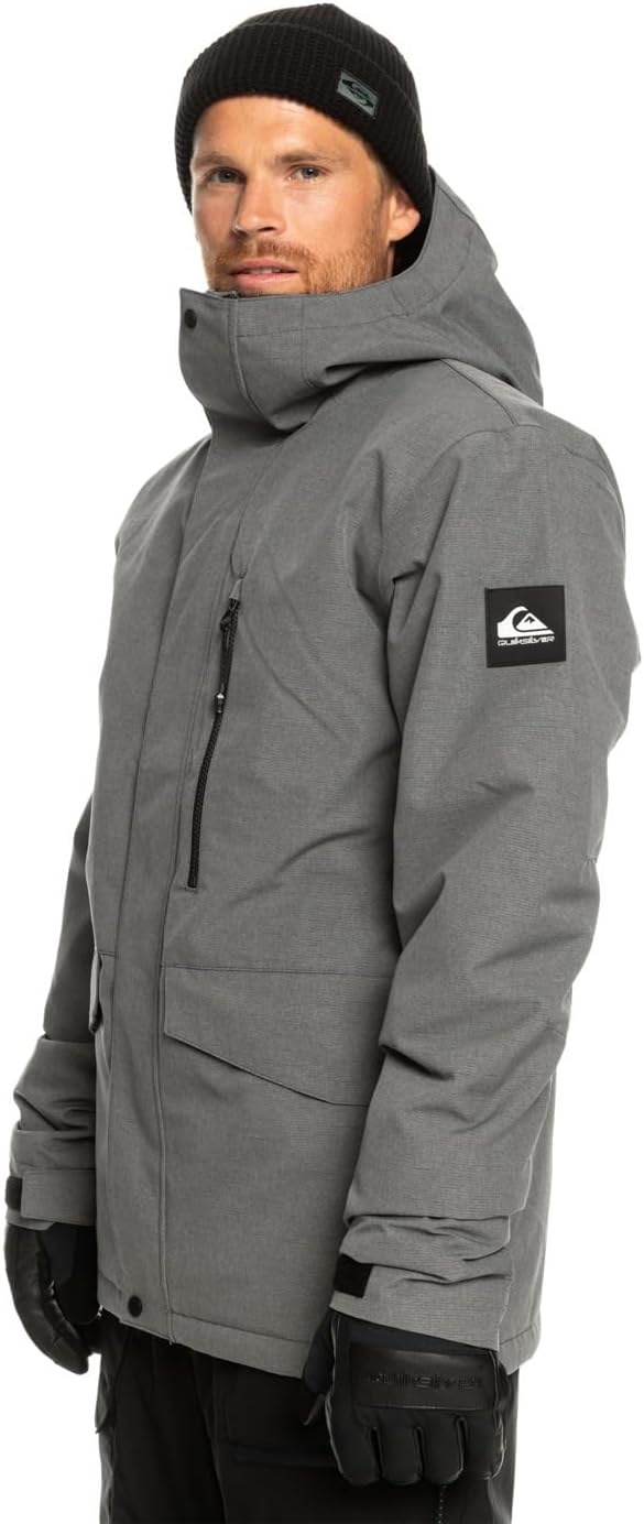 Quiksilver Herren Mission Solid Jk Schneejacke S Heather Grey, S Heather Grey