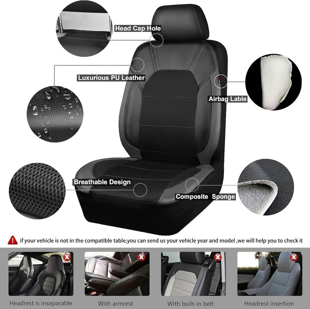 2 pcs Auto-Sitzbezüge Set, für Mercedes Sprinter W907 2018-2022 Rutschfester Bequem Atmungsaktiv Her