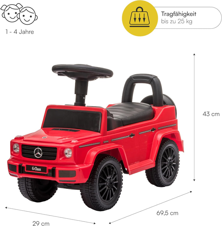 SUV Mercedes Ride-On Schiebeauto für Kinder von 1-4 Jahren, realistische Geräusche, rutschfeste Räde