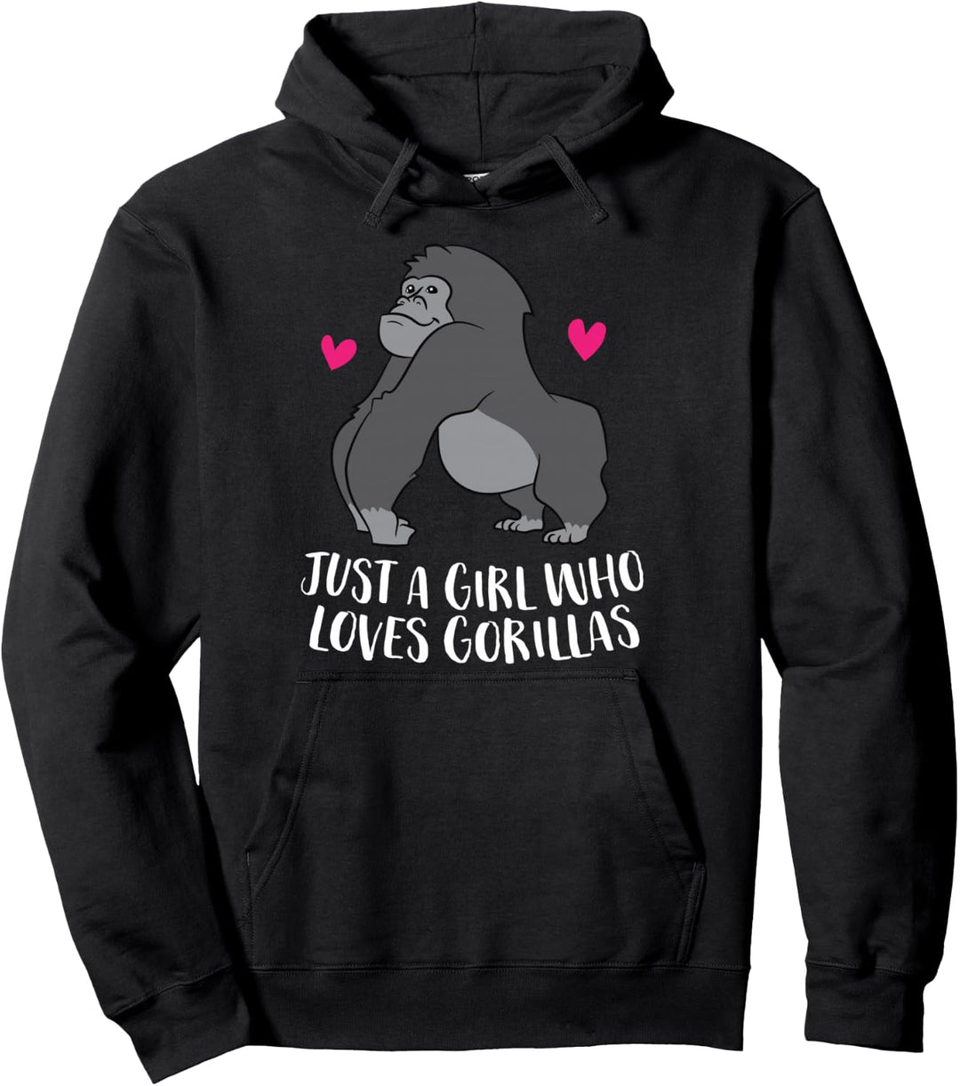 Just a Girl Who Loves Gorillas Lustiger Affe Gorilla Pullover Hoodie