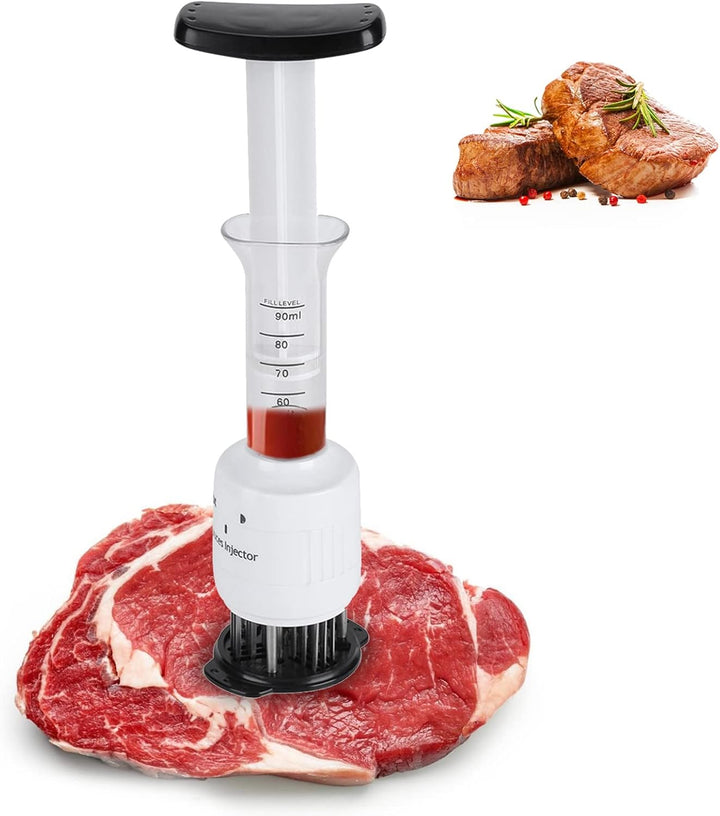 Ejoyous Fleischspritze Marinadenspritze, BBQ Bratenspritze Marinierspritze Fleischzartmacher Marinad
