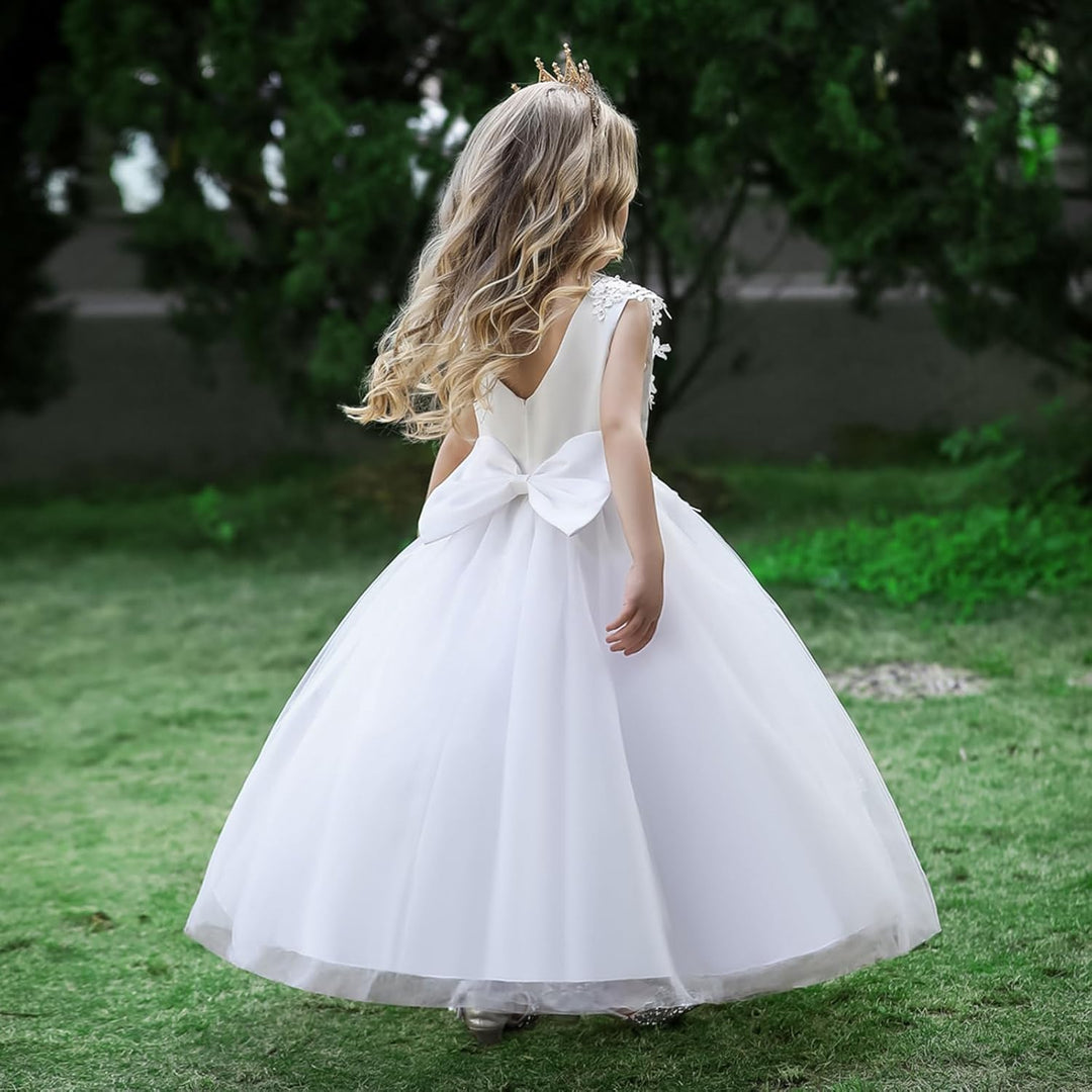 LOLANTA Festliches Kleid Mädchen, Prinzessin Kleider Mädchen Hochzeit Partykleid, Elegant Langes Abe