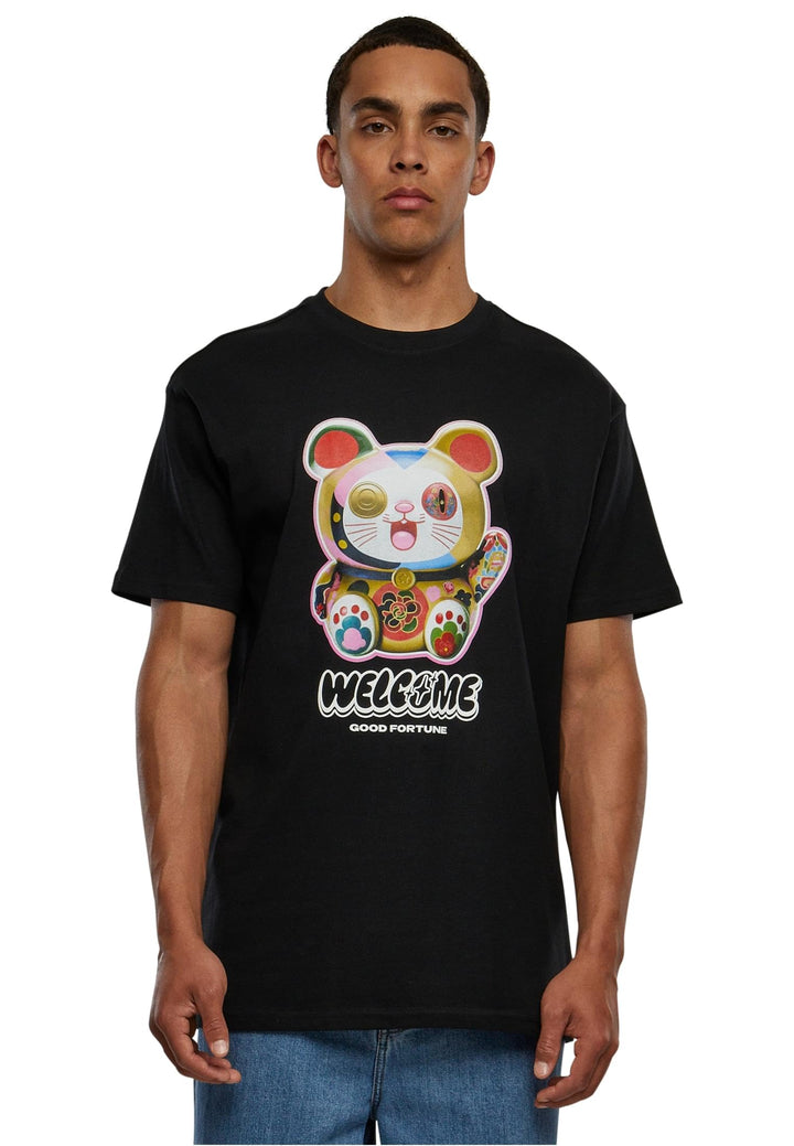 Mister Tee Herren Welcome Cat Heavy Oversize Tee XS Schwarz, XS Schwarz