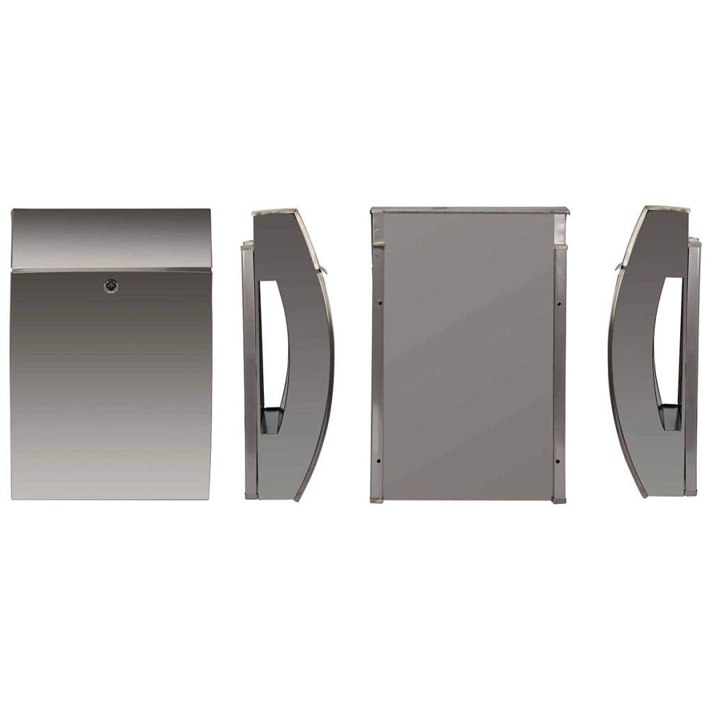 Toolland BG11003 Briefkasten, Nyc, 47.8 cm Höhe x 32.3 cm Breite x 15 cm Länge, Edelstahl
