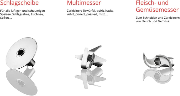 ESGE-Zauberstab 91012 Design Edition Marmor-Schwarz – Stabmixer, Pürierstab, elektrischer AC-Motor,