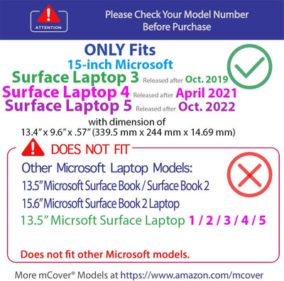 mCover Hartschalen-Schutzhülle für Microsoft Surface Laptop 3/4 (15 Zoll / 38,1 cm), Blau, blau