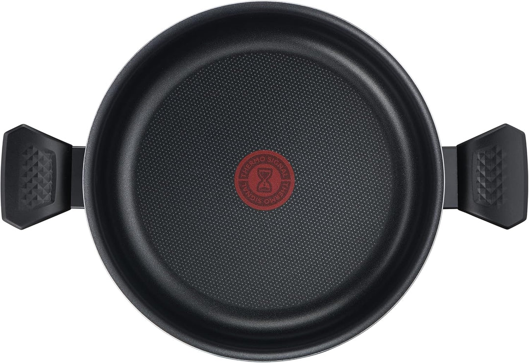 Tefal Easy Cook & Clean Kochtopf, 24 cm (4,7 l) + Deckel, für alle Herdarten ausser Induktion B55446