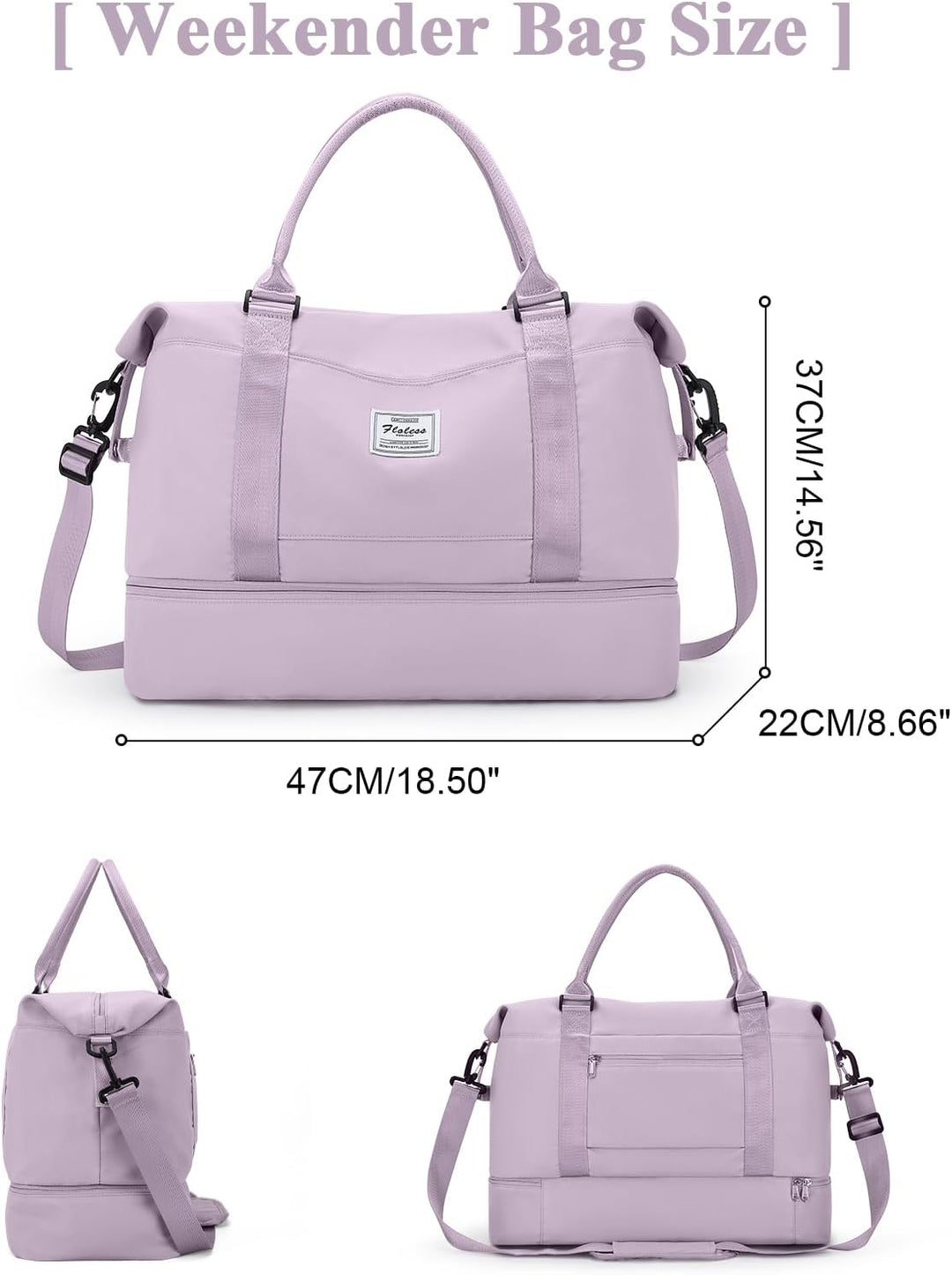 Reisetasche Damen Handgepäck Tasche Sporttasche Weekender Bag Schwimmtasche Wasserdicht Travel Bag D