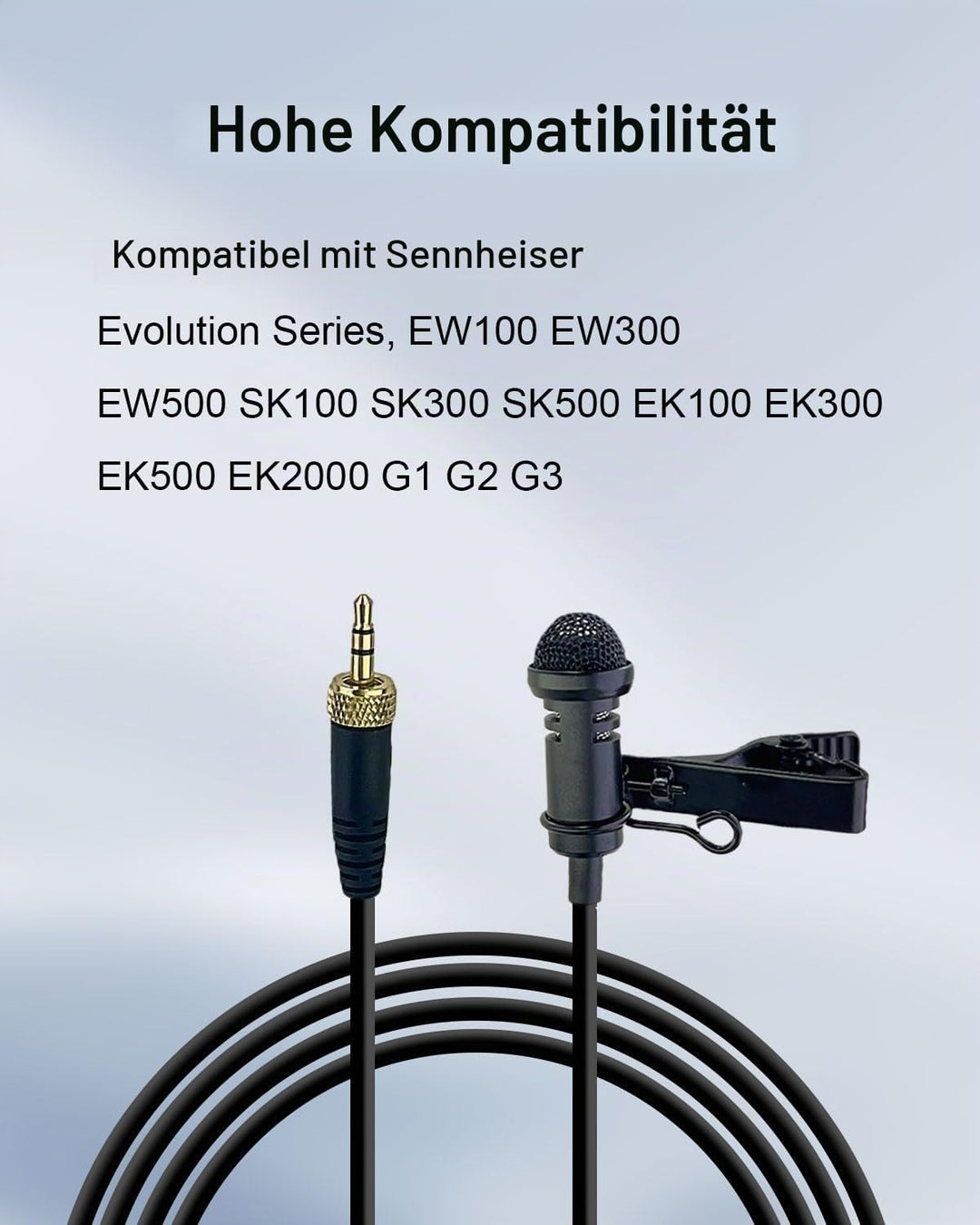 Wired Lavalier Ansteckmikrofon, Lavalier professionelles kompatibel mit Sennheiser Mikrofonsystem-Ta