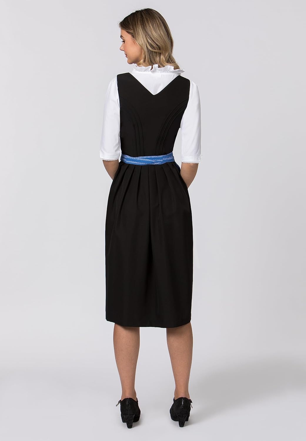 Stockerpoint Damen Claire Midi Dirndlschürze, Blau