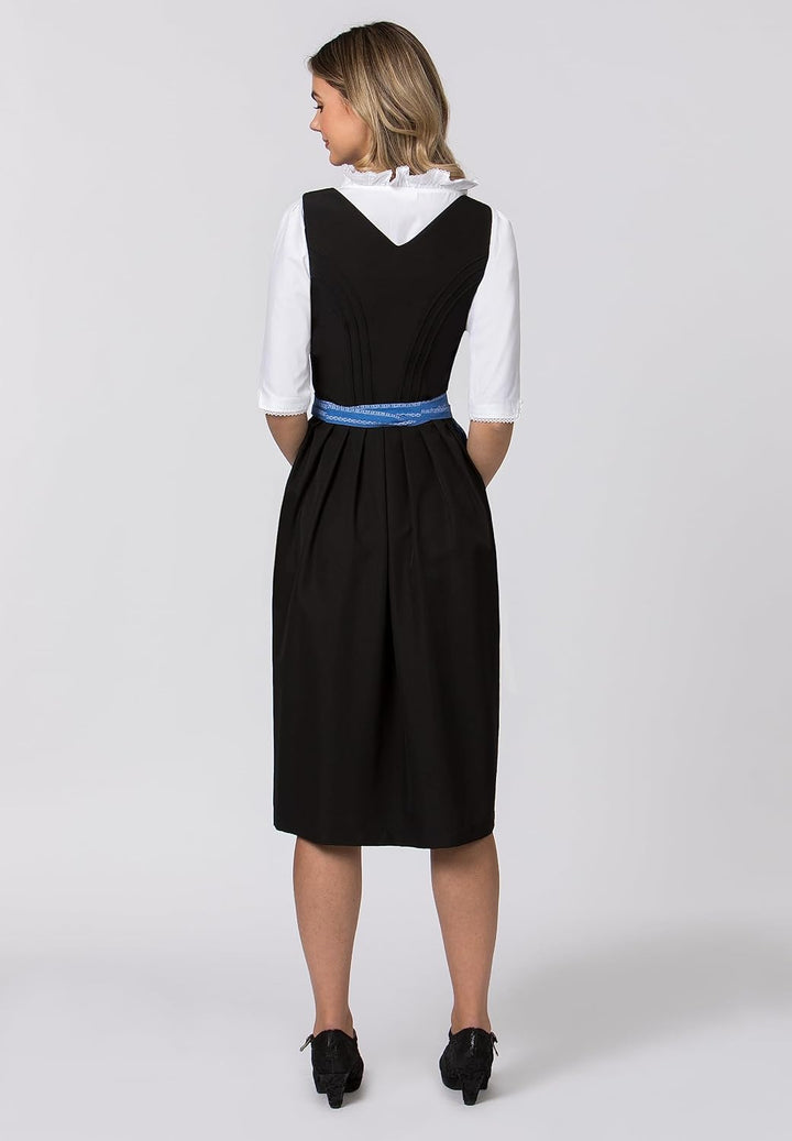 Stockerpoint Damen Claire Midi Dirndlschürze, Blau
