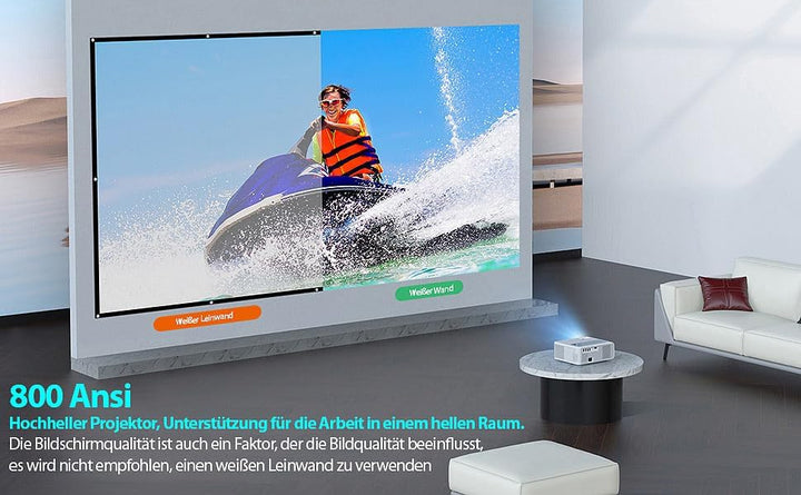 Beamer mit Mediaplayer: LED-Full-HD-Beamer, Native 1080p, 800 ANSI-Lumen, 18.000 lm, Dualband (Heimk