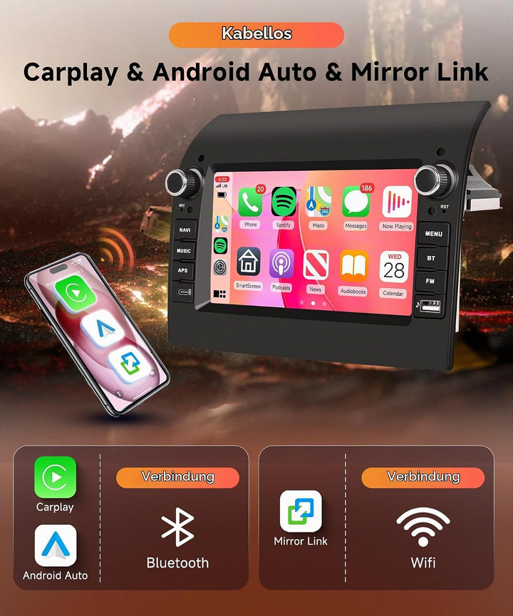 4G+64G Android Autoradio für FIAT Ducato 2008-2015/Peugeot Boxer 2/Citroen Jumper 2011-2015 Wireless