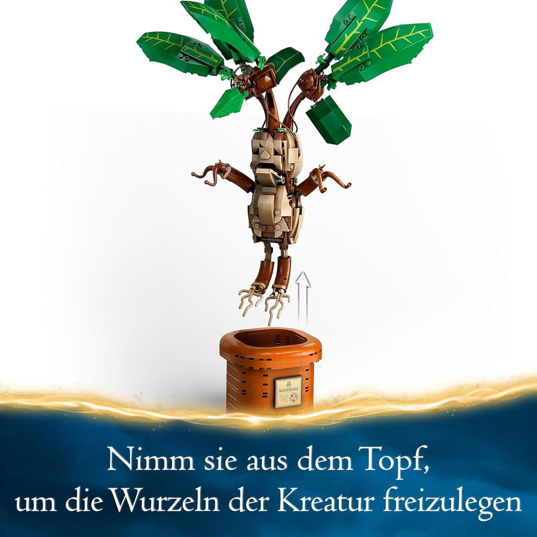 LEGO Harry Potter Zaubertrankpflanze: Alraune, Pflanzen-Spielzeug mit Topf, magisches Geschenk für M