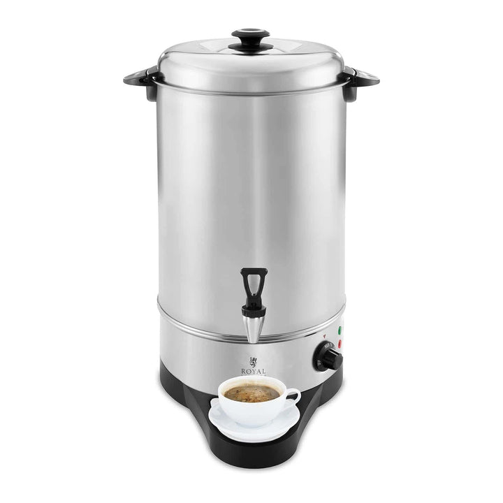 Royal Catering RCWK 10A Glühweinkocher Heissgetränkeautomat 10 L - 11,5 L 1600 W Edelstahl Abtropfsc