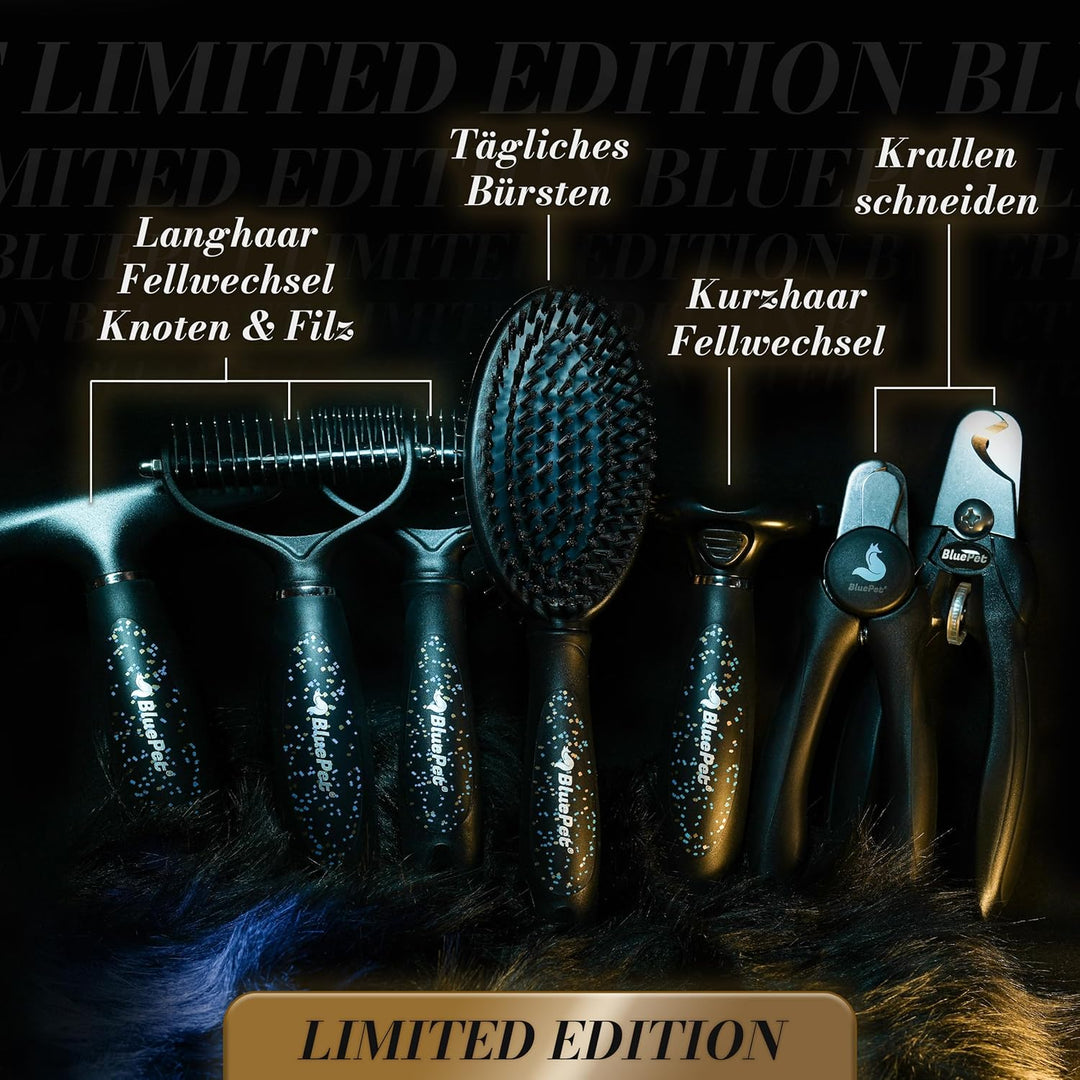 BluePet LIMITED Katzenbürste & Hundebürste Kurzhaar zum Entfernen von losem Fell & Unterwolle I Bis