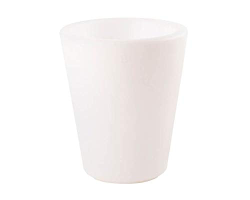 8 seasons Design Shining Classic Pot S, Solar LED Pflanzkübel 34 x 39 cm (weiss), inkl. Solarmodul u