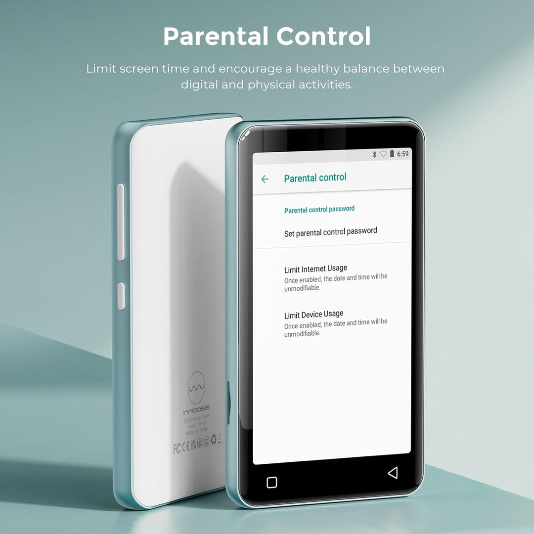Android Music Player mit Lautsprecher, FM-Radio, E-Book Blau, Blau