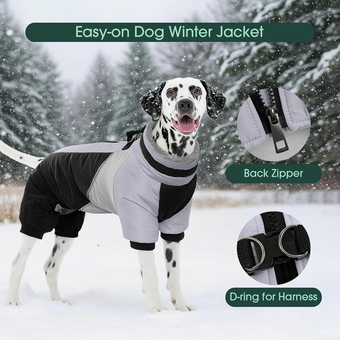 Kuoser Wasserdichter Hundemantel - Wärmer Für Kleine Hunde, Winter Hundemantel Mit Geschirr, Moden H