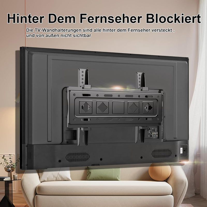 JXMTSPW TV Wandhalterung für 32-68 Zoll Flach&Curved Fernseher Monitoren bis zu 60kg, Max.VESA 400x4