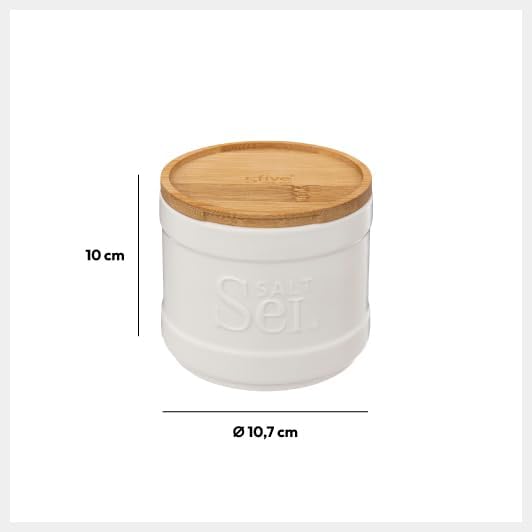 5five - salzdose "naturéo" aus weisser keramik