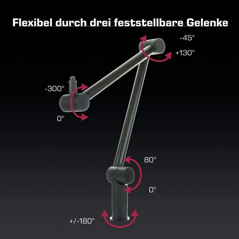 DOCKIN® MA600 Premium Mikrofon Arm [360° drehbar] - Kompatibel mit RØDE Mikrofone, Razer Mikrofone,