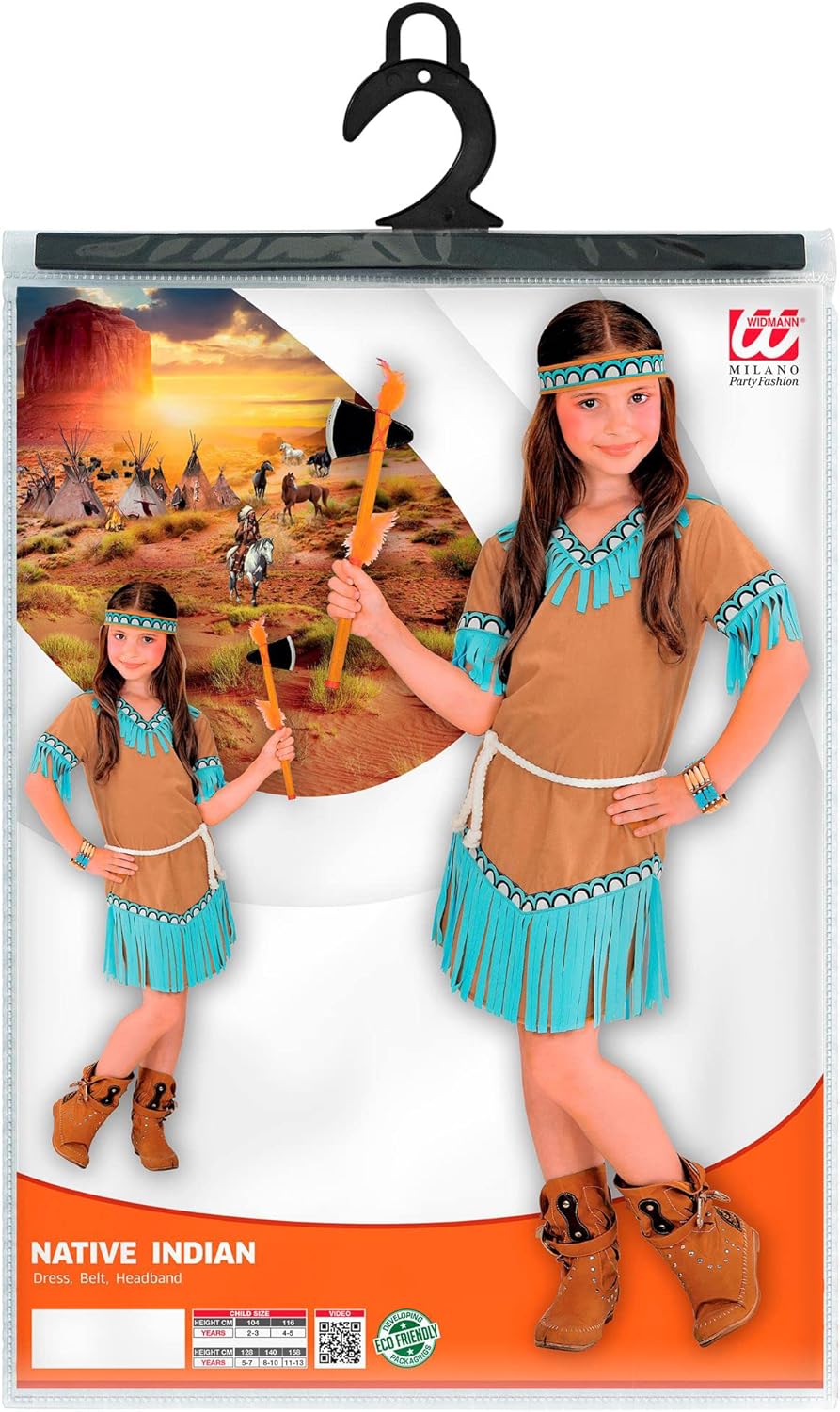WIDMANN 06658 COSTUME INDIANA BLU 11/13 158CM #0665, 158