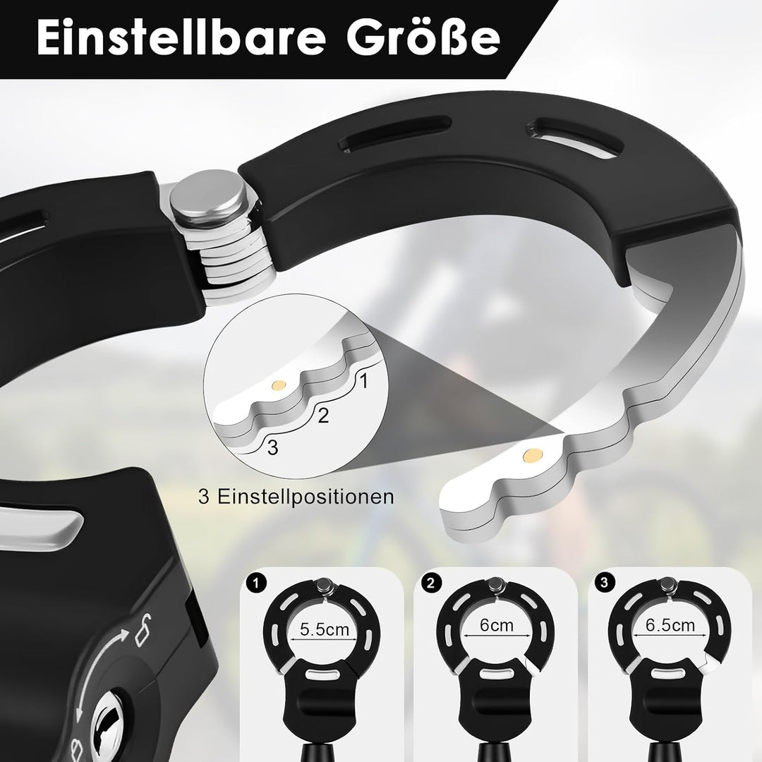 Dreamhigh® E Scooter Schloss, Handschellenschloss für E Scooter, 6mm Dicke Kettenschloss für Scooter
