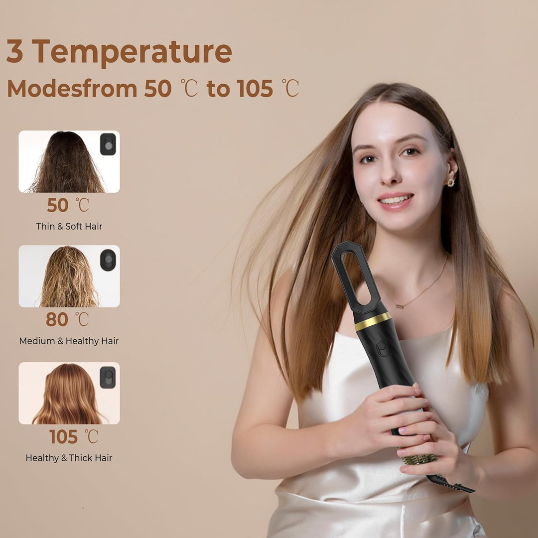 Haartrockner & Haarstyler 6 in 1, Airstyler Set mit Luft Lockenstab Automatisch, Rundbürstenföhn, Th