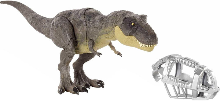 Jurassic World Stomp ‘N Escape Tyrannosaurus Rex Figure Camp Cretaceous Dinosaur Escape Toy with Sto