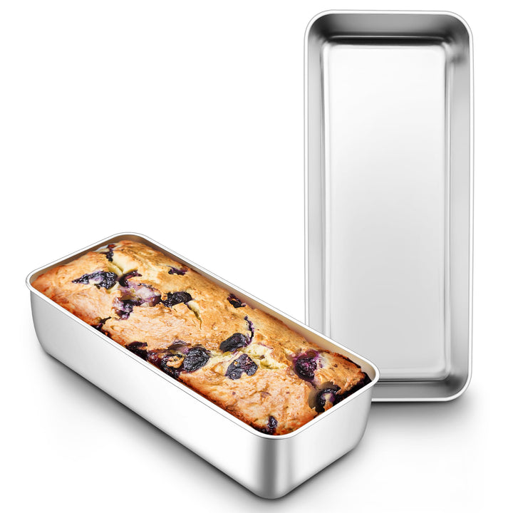 Joyfair Brotbackform 2er Set, 31,2cm Edelstahl Gross Kastenform Brotform, 7,5cm Tiefe Backform Recht