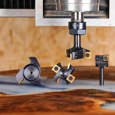 SpeTool Planfräser 8mm Schaft 25mm Schnittdurchmesser Hobelfräser mit Wendeplatten Planfräser für Ob