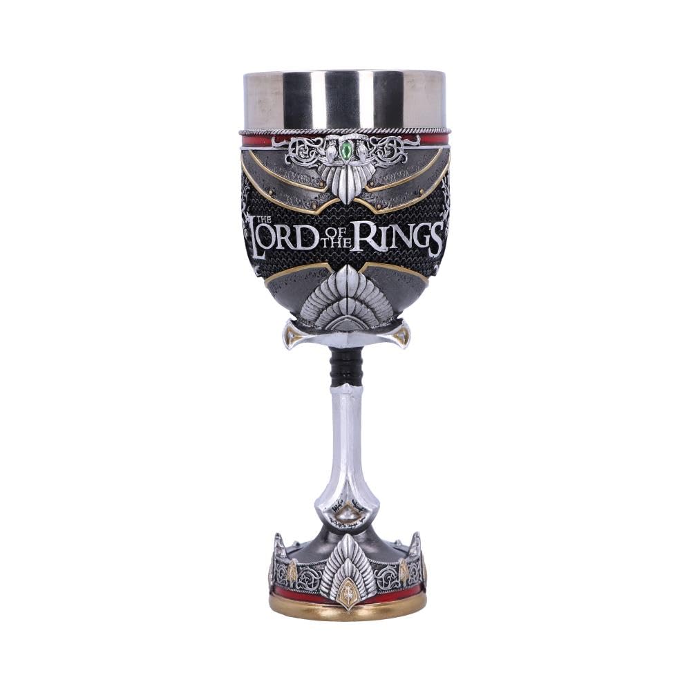 Nemesis Now Offizielles Lizenzprodukt Herr der Ringe Aragorn Kelch, 500 milliliters , Silber, 19,5 c