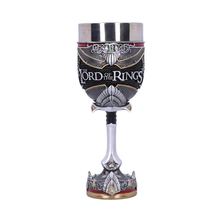 Nemesis Now Offizielles Lizenzprodukt Herr der Ringe Aragorn Kelch, 500 milliliters , Silber, 19,5 c