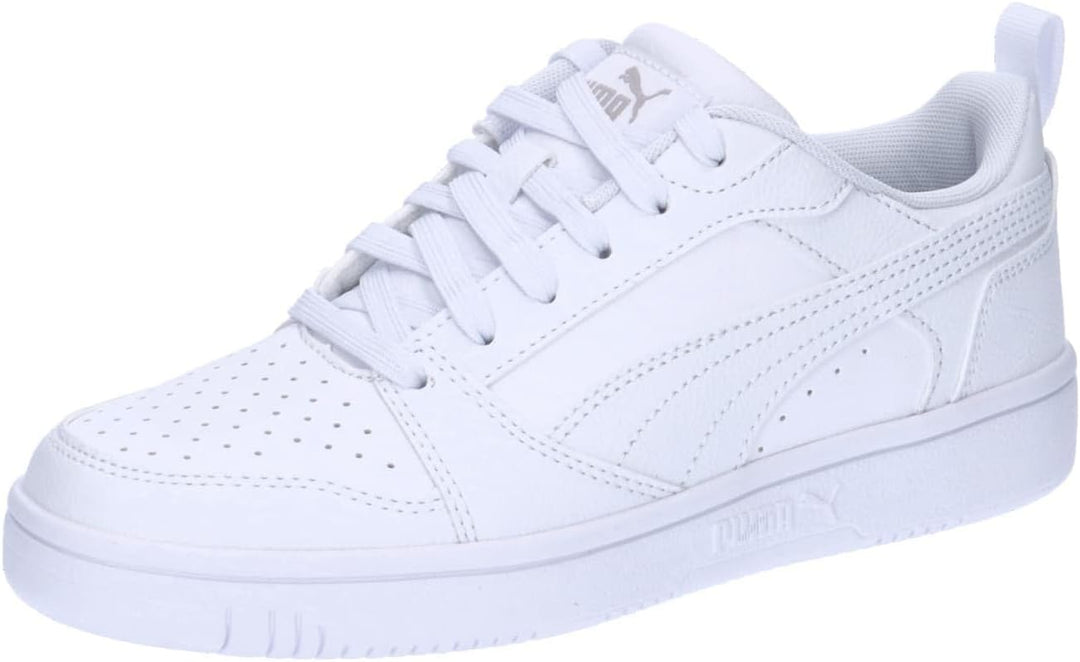 PUMA Unisex Kinder Rebound V6 Lo Jr Sneaker 36 EU White Cool Light Gray, 36 EU White Cool Light Gray
